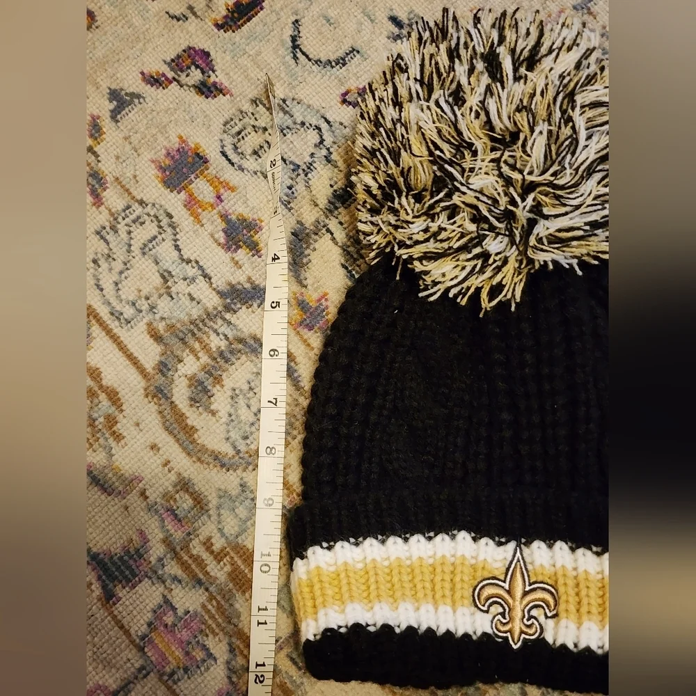 47 New Orleans Saints Black Gold Pom Knit Beanie NFL Football Hat OS